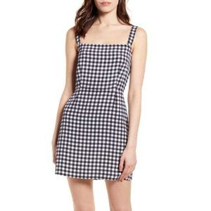 BP Black and White Plaid Easy Tank Mini Dress XXS